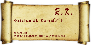 Reichardt Kornél névjegykártya